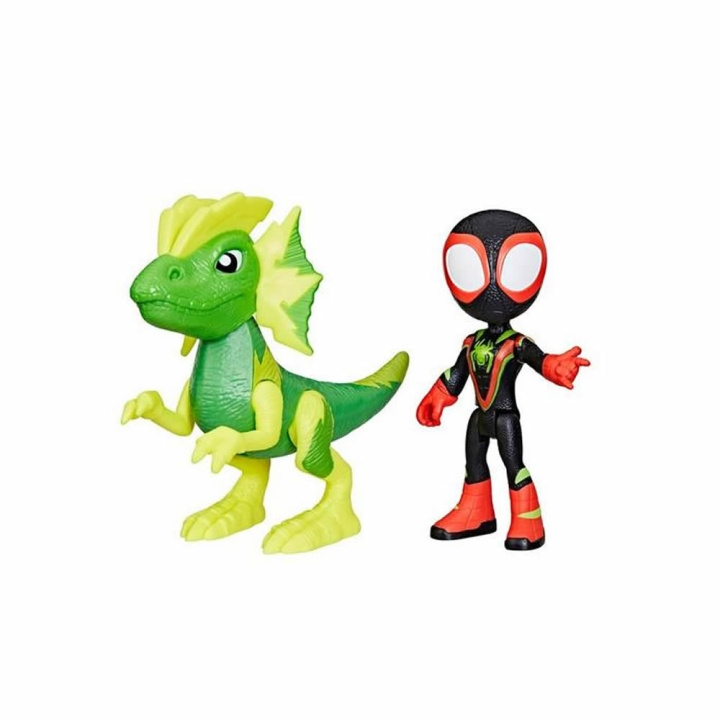 Spidey and His Amazing Friends Hero Dino Webs - Miles & Electrosaurus i gruppen LEKSAKER, BARN- & BABYPRODUKTER / Leksaker / Figurer, Miniatyrer & tillbehör hos TP E-commerce Nordic AB (D02297)