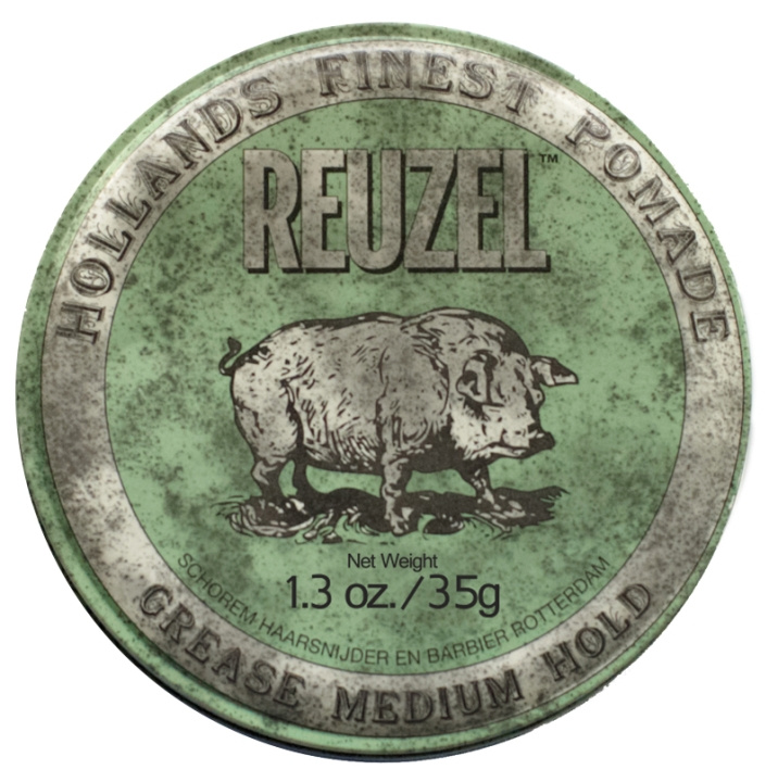 Reuzel Green Grease Medium Hold Pomade 35 ml i gruppen SKÖNHET & HÄLSA / Hår & Styling / Hårstylingprodukter / Hårvax hos TP E-commerce Nordic AB (D02339)