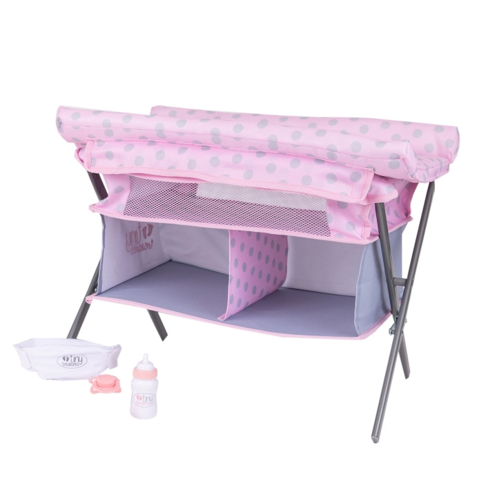 Tiny Treasure s - Folding Changing Table Cot (30558) i gruppen LEKSAKER, BARN- & BABYPRODUKTER / Leksaker / Dockor & Tillbehör hos TP E-commerce Nordic AB (D02390)