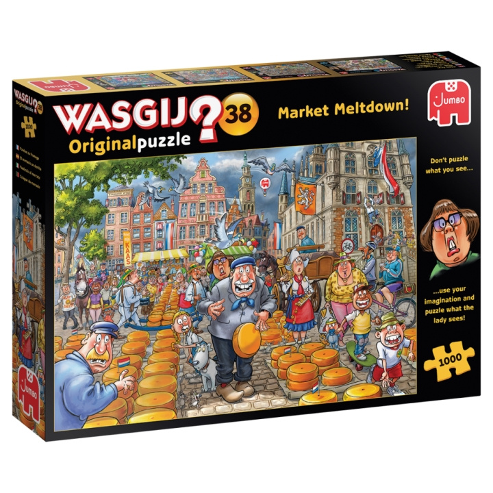 Wasgij Original #38, Härdsmälta på marknaden! 1000 bitar i gruppen SPORT, FRITID & HOBBY / Hobby / Pussel hos TP E-commerce Nordic AB (D02429)