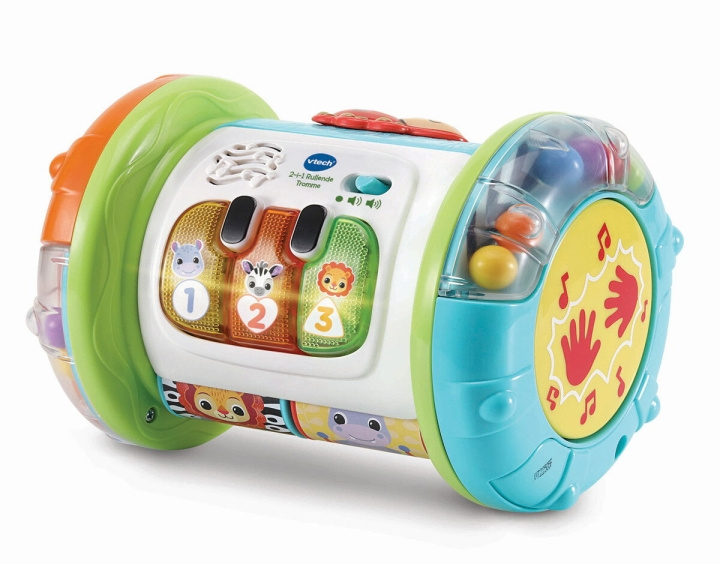 VTech 2- In 1 Rolling Explorer Drum DK (950-562632) i gruppen LEKSAKER, BARN- & BABYPRODUKTER / Babyleksaker / Aktivitetsleksaker hos TP E-commerce Nordic AB (D02466)