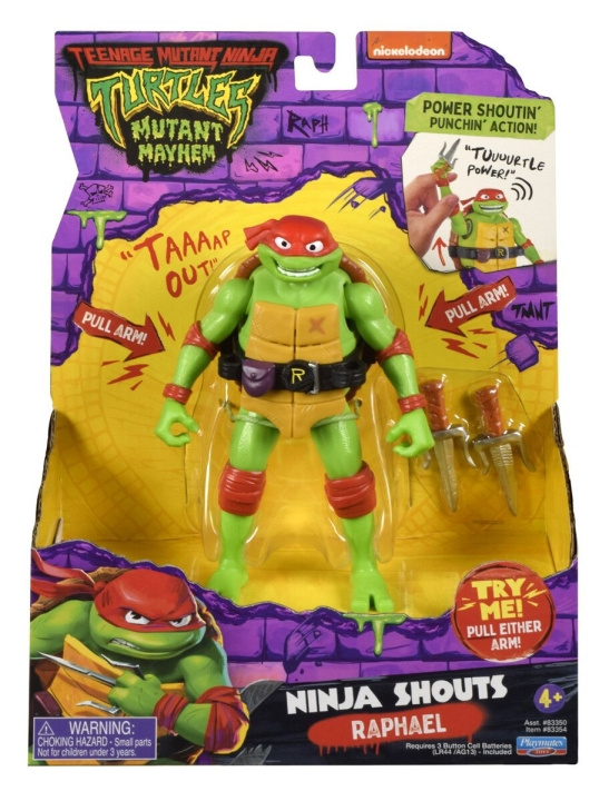 Teenage Mutant Ninja Turtles Turtles Mutant Mayhem - Power Sounds 14cm - Raphael i gruppen LEKSAKER, BARN- & BABYPRODUKTER / Leksaker / Figurer, Miniatyrer & tillbehör hos TP E-commerce Nordic AB (D02526)