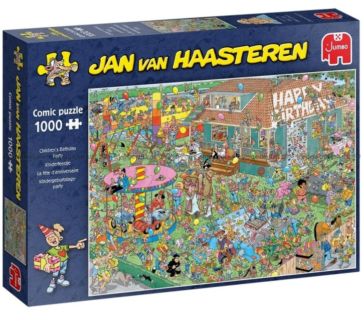 Jan van Haasteren Barnens födelsedagsfest (1000 bitar) (JUM0035) i gruppen SPORT, FRITID & HOBBY / Hobby / Pussel hos TP E-commerce Nordic AB (D02535)