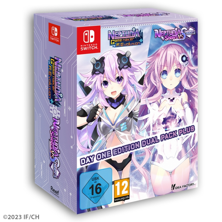 Neptunia Game Maker R:Evolution / Neptunia: Sisters VS Sisters (Day One Edition) (Dual Pack) (Switch) i gruppen HEMELEKTRONIK / Spelkonsoler & Tillbehör / Nintendo Switch / Spel hos TP E-commerce Nordic AB (D02792)