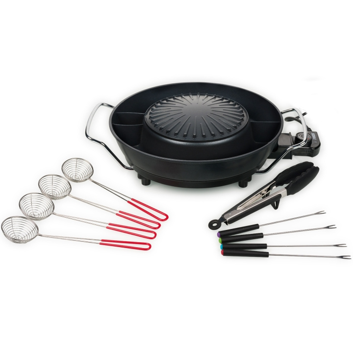 Tristar Koreansk grill PZ-9131 Elektrisk Hot Pot Ø 24 cm 1800W 3l i gruppen HEM, HUSHÅLL & TRÄDGÅRD / Trädgårdsprodukter / Grillar & Grilltillbehör hos TP E-commerce Nordic AB (D03042)