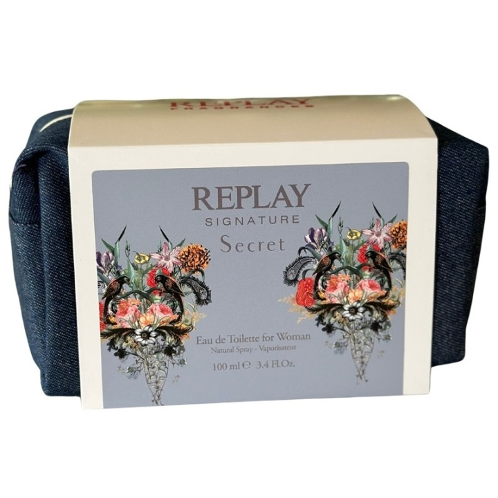 Replay Giftset Replay Signature Secret Woman Edt 100ml + Pochette i gruppen SKÖNHET & HÄLSA / Presentkit / Presentkit För Henne hos TP E-commerce Nordic AB (D03069)