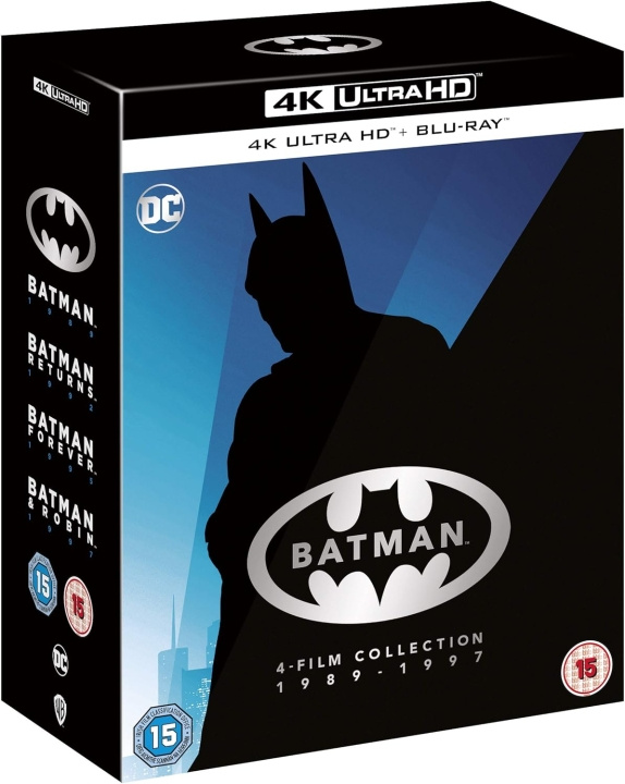 BATMAN (1989-1997) Batman / Returns / Forever / Batman and Robin (4 Films) 4K Ultra HD + Blu-Ray i gruppen HEMELEKTRONIK / Ljud & Bild / TV & Tillbehör / Filmer / Blu-ray hos TP E-commerce Nordic AB (D03452)