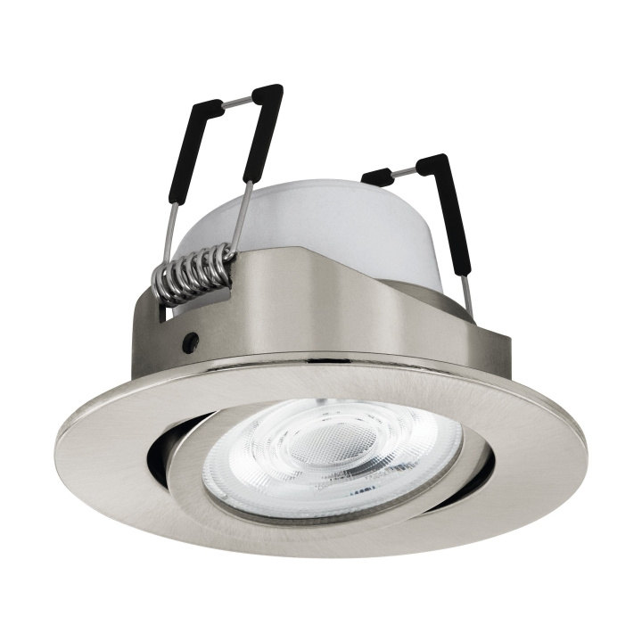 Eglo Saliceto-Z infälld spotlight i borstat stål Ø8,8 - RGB + TW - Zigbee, Bluetooth i gruppen HEMELEKTRONIK / Belysning / Taklampor hos TP E-commerce Nordic AB (D04057)