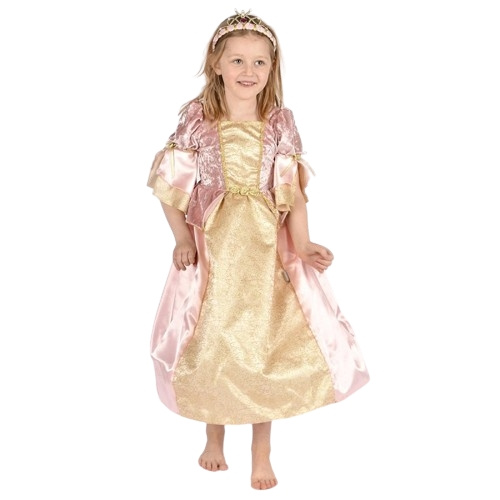 Den Goda Fen Kunglig prinsessklänning - Rosa (122-128 cm) (F66601) i gruppen LEKSAKER, BARN- & BABYPRODUKTER / Leksaker / Maskeradkläder hos TP E-commerce Nordic AB (D04127)