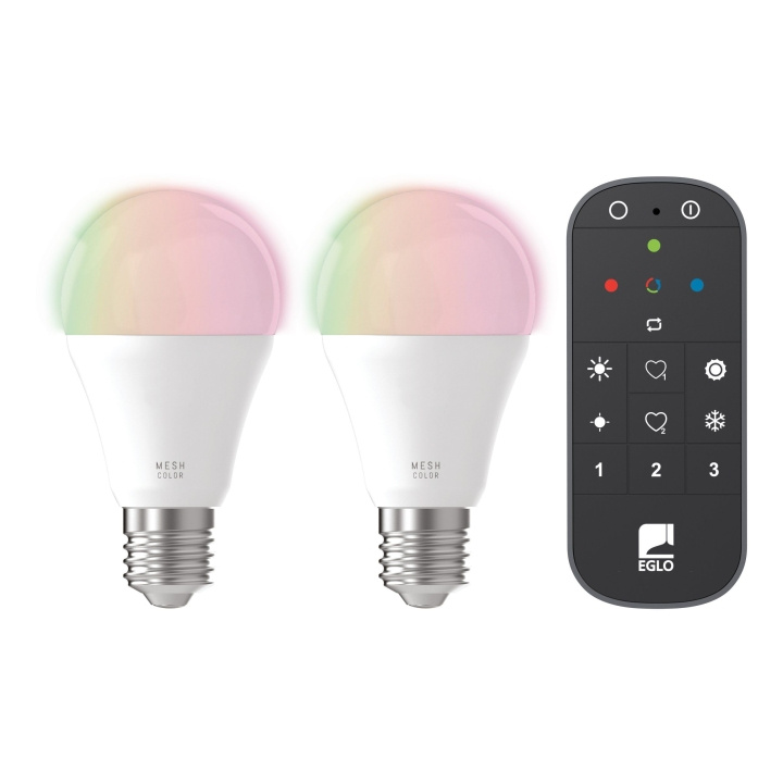 Eglo Uppsättning med 2x E27 A60, fjärrkontroll - RGB + TW - Zigbee, Bluetooth i gruppen HEM, HUSHÅLL & TRÄDGÅRD / Smarta hem / Smart belysning hos TP E-commerce Nordic AB (D04191)