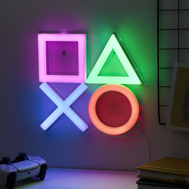 Paladone Playstation väggmonterbar LED-lampa i neon i gruppen DATORER & KRINGUTRUSTNING / Gaming / Gaming-tillbehör hos TP E-commerce Nordic AB (D04279)