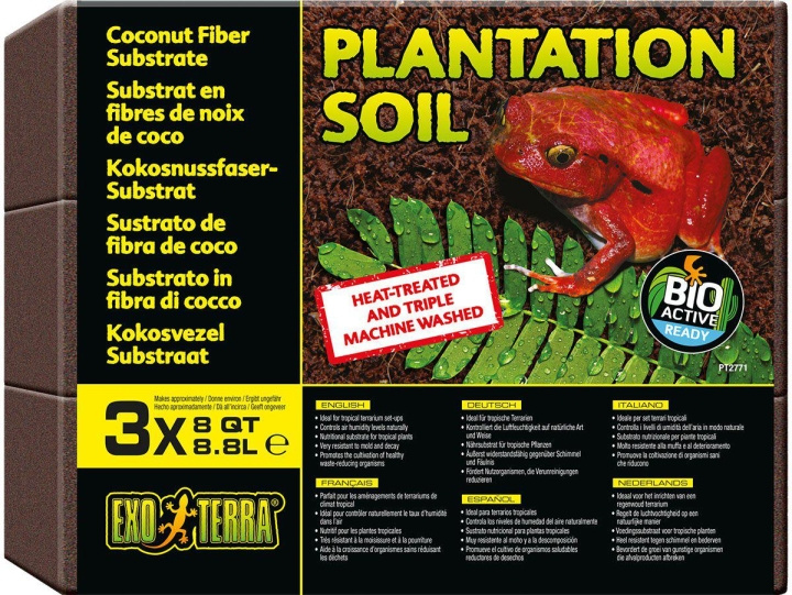 Exoterra Plantation Soil 3 X 8,8L Tropiskt substrat - (222.5091) i gruppen HEM, HUSHÅLL & TRÄDGÅRD / Djurtillbehör / Tillbehör till terrarium hos TP E-commerce Nordic AB (D04306)