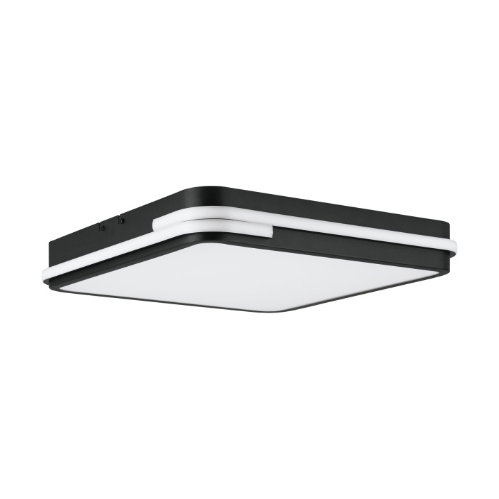 Eglo Genovese-Z loftlampa svart 47x47 - RGB + TW - Zigbee, Bluetooth i gruppen HEMELEKTRONIK / Belysning / Taklampor hos TP E-commerce Nordic AB (D04311)