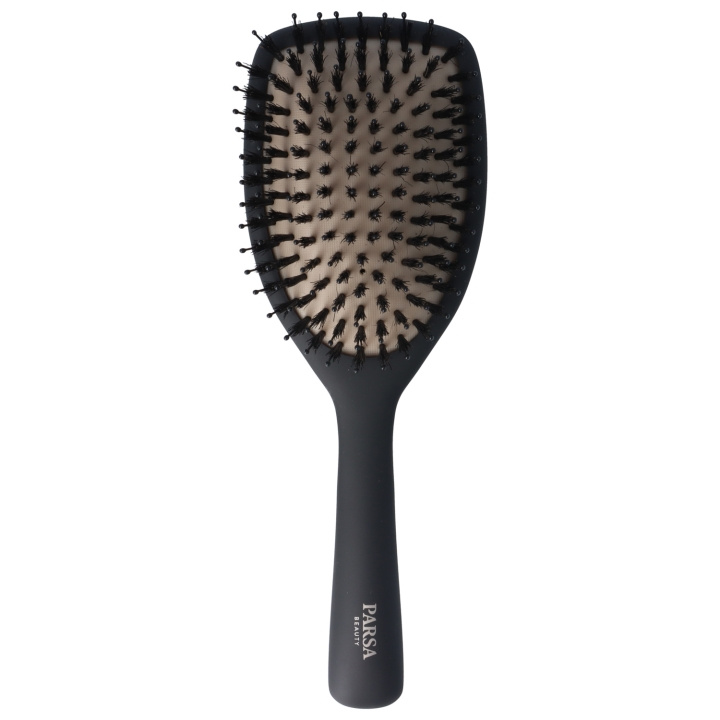 Parsa KERATIN CARE & SHINE PADDLE BRUSH - Svart - L i gruppen SKÖNHET & HÄLSA / Hår & Styling / Hårborstar & Kammar hos TP E-commerce Nordic AB (D04399)