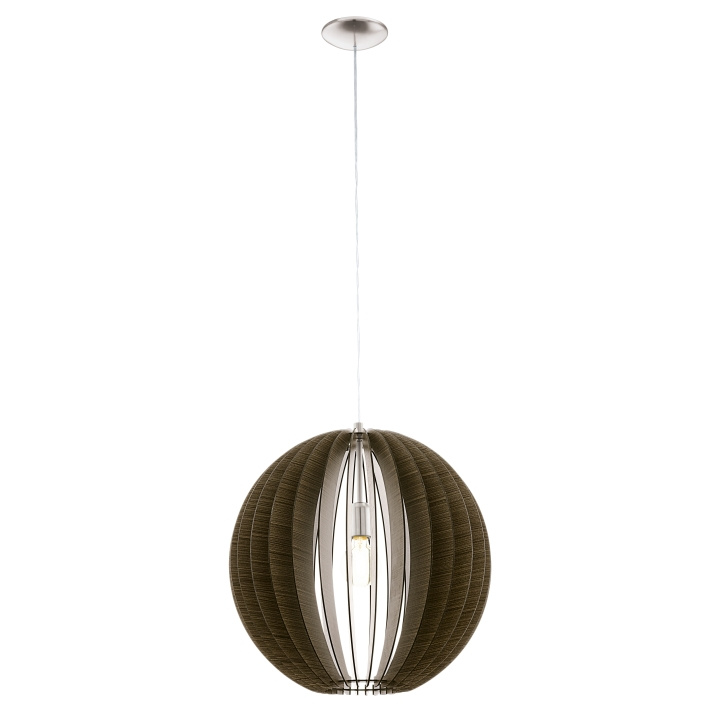 Eglo COSSANO PENDANT - Ek - 50 cm diameter - satineret nikkel i gruppen HEMELEKTRONIK / Belysning / Taklampor hos TP E-commerce Nordic AB (D04454)