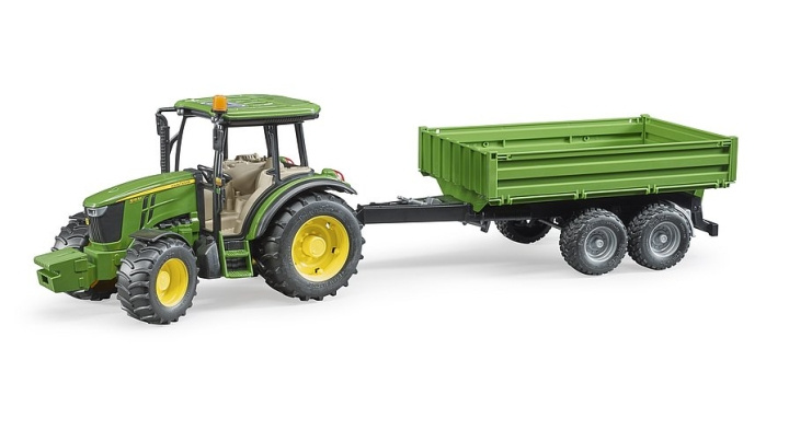 Bruder John Deere 5115 M with Tipping Trailer (02108) i gruppen LEKSAKER, BARN- & BABYPRODUKTER / Leksaker / Leksaksbilar & andra fordon hos TP E-commerce Nordic AB (D04657)