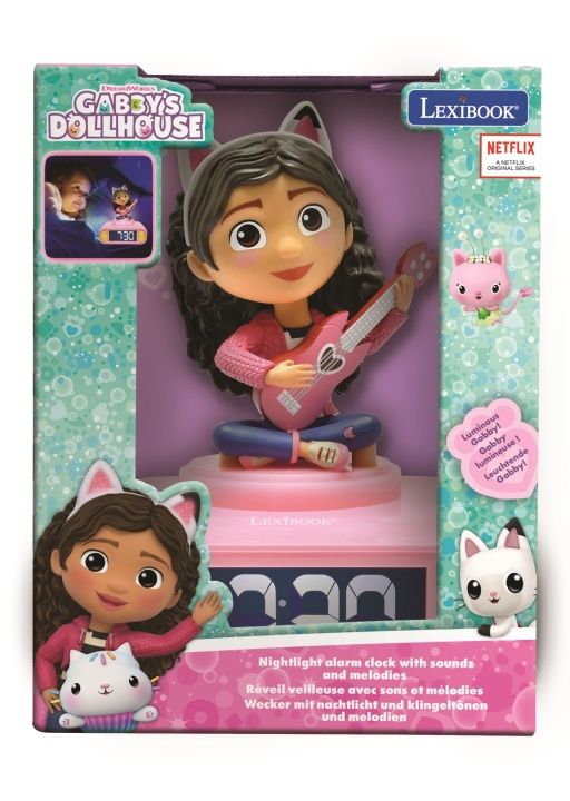 Gabby\'s Dollhouse Väckarklocka med nattljus och ljud (80114) i gruppen LEKSAKER, BARN- & BABYPRODUKTER / Barnrum / Övrig inredning hos TP E-commerce Nordic AB (D04705)