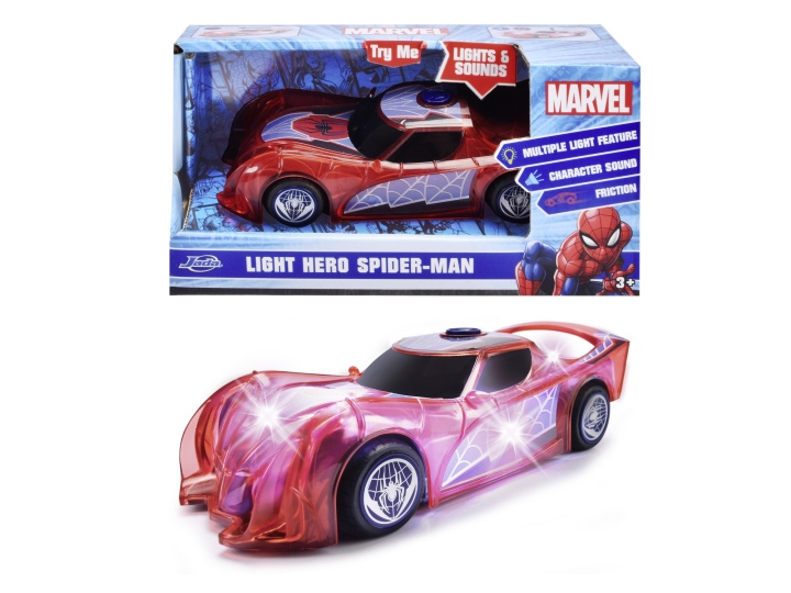 Dickie Toys Marvel Light Hero Spider-Man 1:32 (203222001) i gruppen LEKSAKER, BARN- & BABYPRODUKTER / Leksaker / Leksaksbilar & andra fordon hos TP E-commerce Nordic AB (D04875)