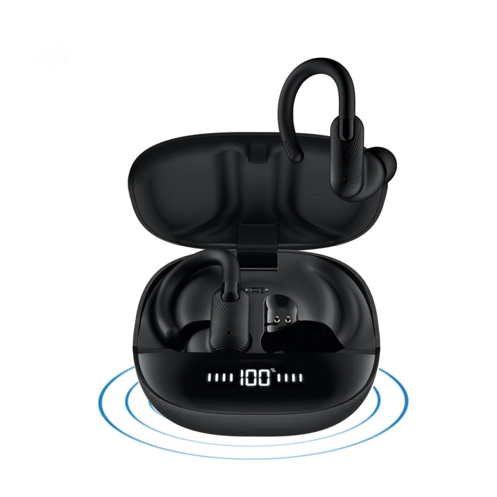 MIXX Hörlurar Sports Charge 2 In-Ear Hook TWS Svart i gruppen HEMELEKTRONIK / Ljud & Bild / Hörlurar & Tillbehör / Hörlurar hos TP E-commerce Nordic AB (D05304)