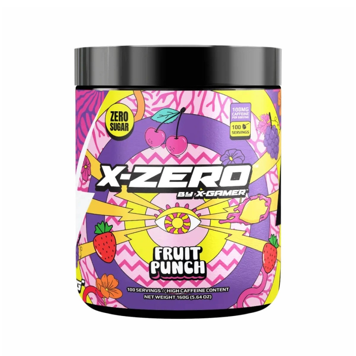 X-GAMER Energidryckspulver X-Zero 160 gram Fruit Punch i gruppen DATORER & KRINGUTRUSTNING / Gaming / Energidryck för Gamers hos TP E-commerce Nordic AB (D05306)