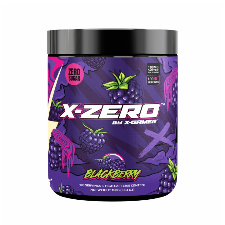 X-GAMER Energidryckspulver X-Zero 160 gram Blackberry i gruppen DATORER & KRINGUTRUSTNING / Gaming / Energidryck för Gamers hos TP E-commerce Nordic AB (D05307)