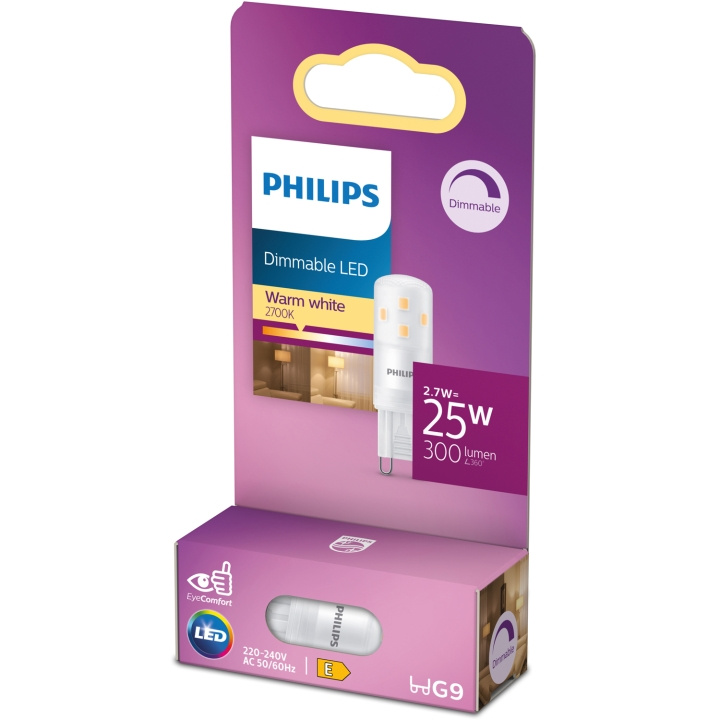 Philips LED G9 Kapsel 2,7W (25W) Dimbar 300lm i gruppen HEMELEKTRONIK / Belysning / LED-lampor hos TP E-commerce Nordic AB (D05496)