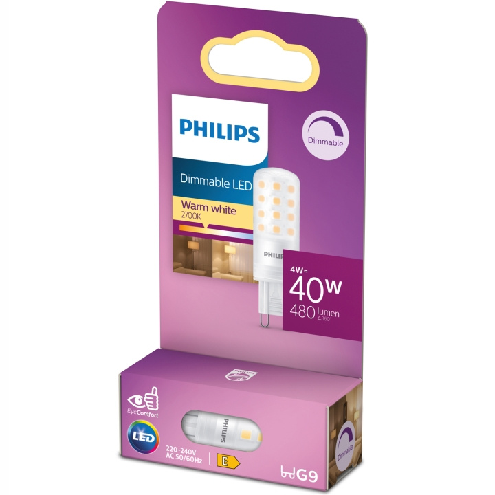 Philips LED G9 Kapsel 4W (40W) Dimbar 480lm i gruppen HEMELEKTRONIK / Belysning / LED-lampor hos TP E-commerce Nordic AB (D05497)