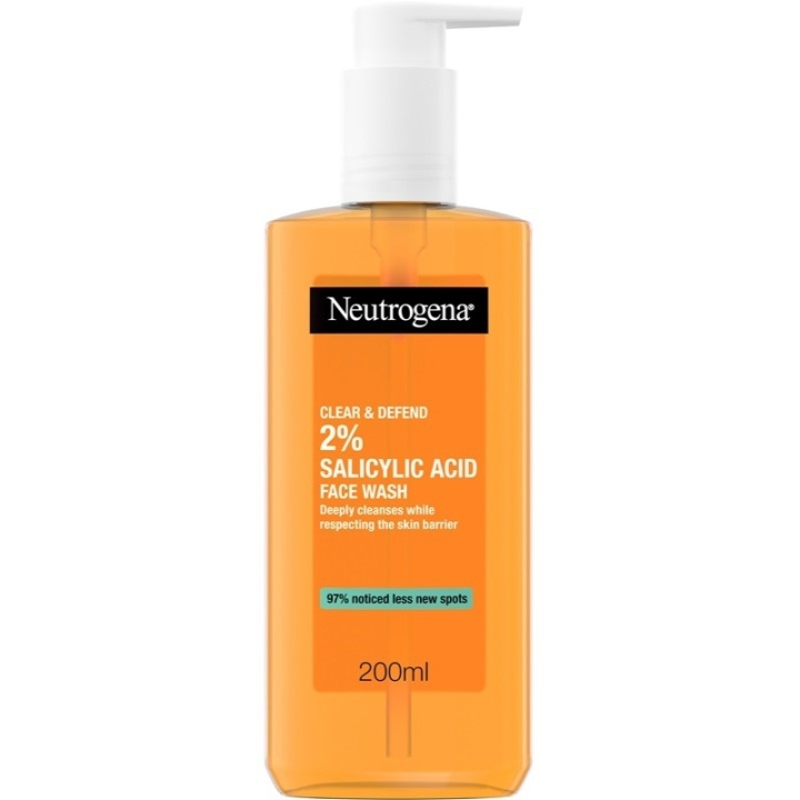 Neutrogena Clear & Defend 2% Salicylic Acid Face Wash 200ml i gruppen SKÖNHET & HÄLSA / Hudvård / Ansiktsvård / Rengöring hos TP E-commerce Nordic AB (D05591)