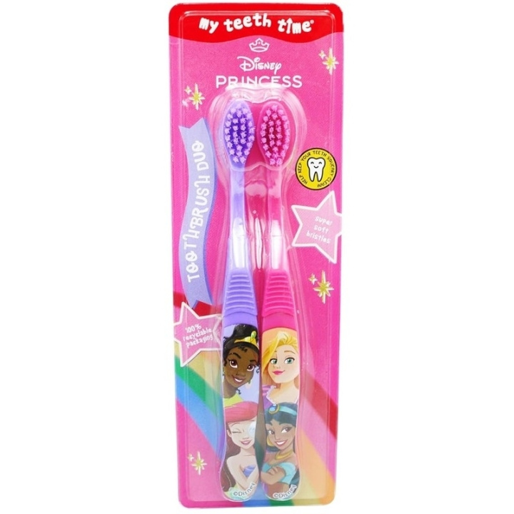 Disney Princess Toothbrush Duo Super Soft i gruppen SKÖNHET & HÄLSA / Munvård / Borsthuvuden & Tillbehör hos TP E-commerce Nordic AB (D05603)