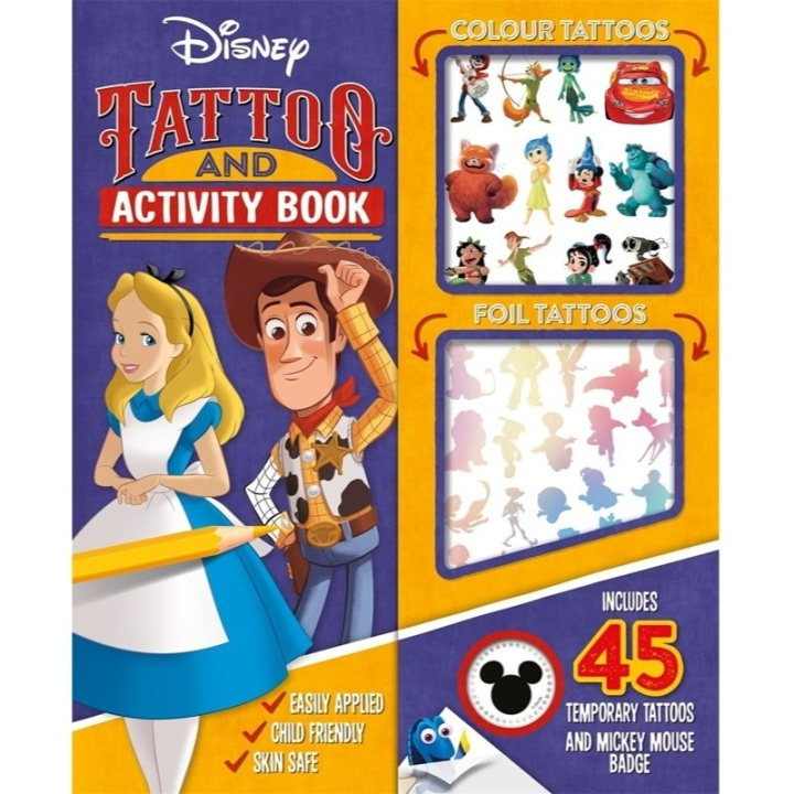 Disney Tattoo And Activity Book, Engelska i gruppen LEKSAKER, BARN- & BABYPRODUKTER / Leksaker / Pyssel hos TP E-commerce Nordic AB (D05608)