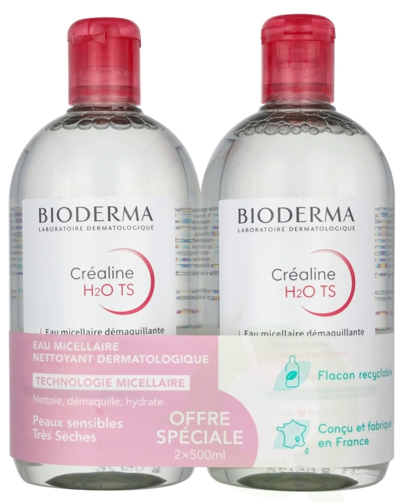 Bioderma Crealine Ts H2O Solution Micellaire Duo Pack 1000 ml 2x500ml i gruppen SKÖNHET & HÄLSA / Hudvård / Ansiktsvård / Ansiktsvatten & Facemist hos TP E-commerce Nordic AB (D05684)