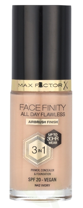 Max Factor Facefinity All Day Flawless 3 In 1 Foundation 30 ml N42 Ivory i gruppen SKÖNHET & HÄLSA / Makeup / Basmakeup / Foundation hos TP E-commerce Nordic AB (D05834)