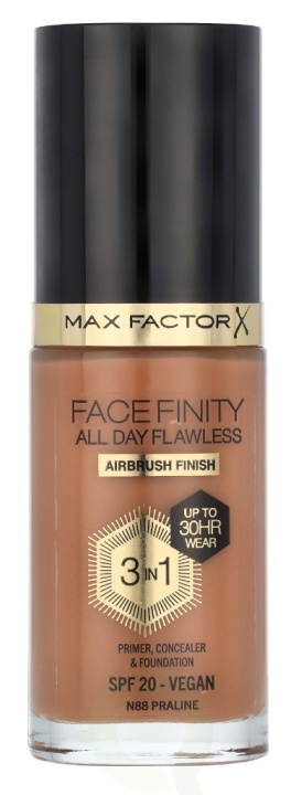 Max Factor Facefinity All Day Flawless 3 In 1 Foundation 30 ml N88 Praline i gruppen SKÖNHET & HÄLSA / Makeup / Basmakeup / Foundation hos TP E-commerce Nordic AB (D05838)