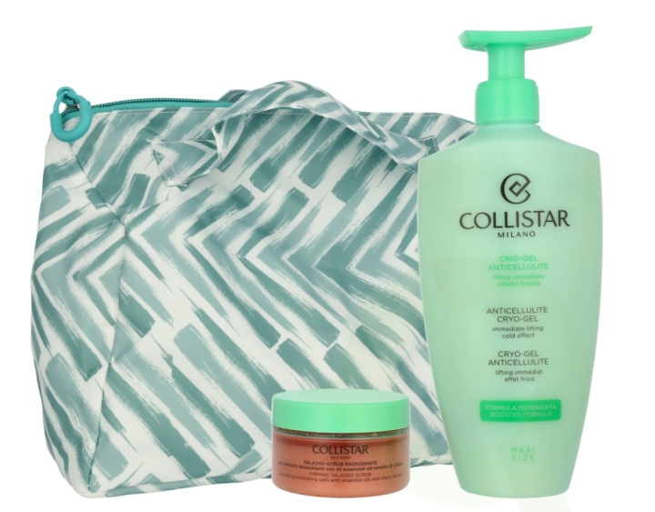 Collistar Body Routine Anticellulite Lifting Set 550 ml Anti-Cellulite Cryo-Gel 400ml/Body Scrub Talasso 150g/Cosmetic Bag i gruppen SKÖNHET & HÄLSA / Presentkit / Presentkit För Henne hos TP E-commerce Nordic AB (D06204)