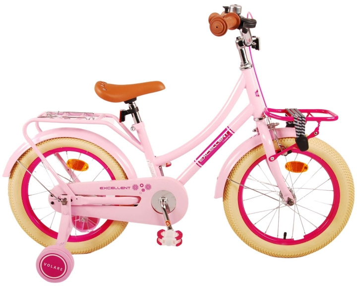 Volare Barncykel 16 - Excellent Rosa (21388) i gruppen LEKSAKER, BARN- & BABYPRODUKTER / Uteleksaker / Cyklar & Sparkcyklar hos TP E-commerce Nordic AB (D06398)