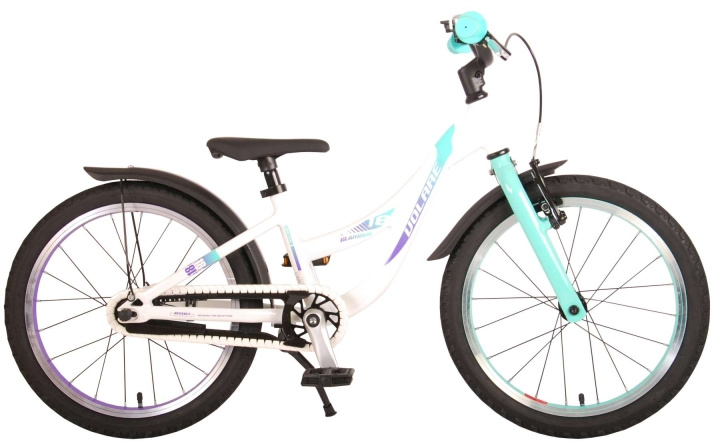 Volare Barncykel 18 - Glamour Pearl Vit/Grön (21876) i gruppen LEKSAKER, BARN- & BABYPRODUKTER / Uteleksaker / Cyklar & Sparkcyklar hos TP E-commerce Nordic AB (D06420)