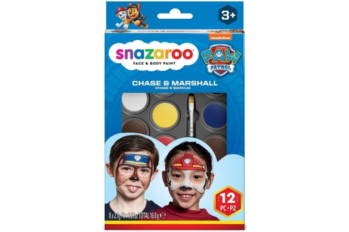 Snazaroo Paw Patrol - Sminkset med färger - Chase & Marshall (791106) i gruppen LEKSAKER, BARN- & BABYPRODUKTER / Leksaker / Pyssel hos TP E-commerce Nordic AB (D06427)