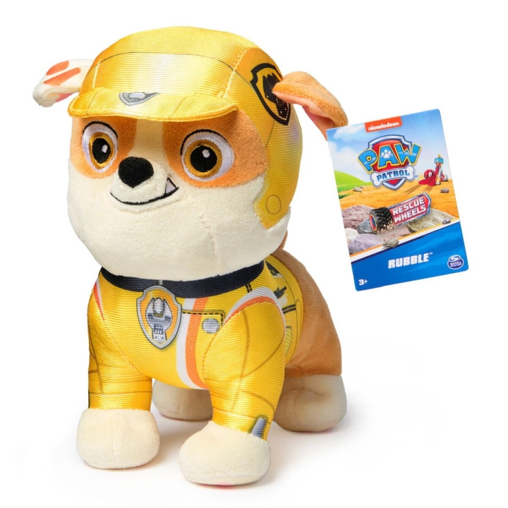 Paw Patrol Rescue Wheels - Basic plysch - Rubble (19cm) i gruppen LEKSAKER, BARN- & BABYPRODUKTER / Babyleksaker / Gosedjur hos TP E-commerce Nordic AB (D06543)