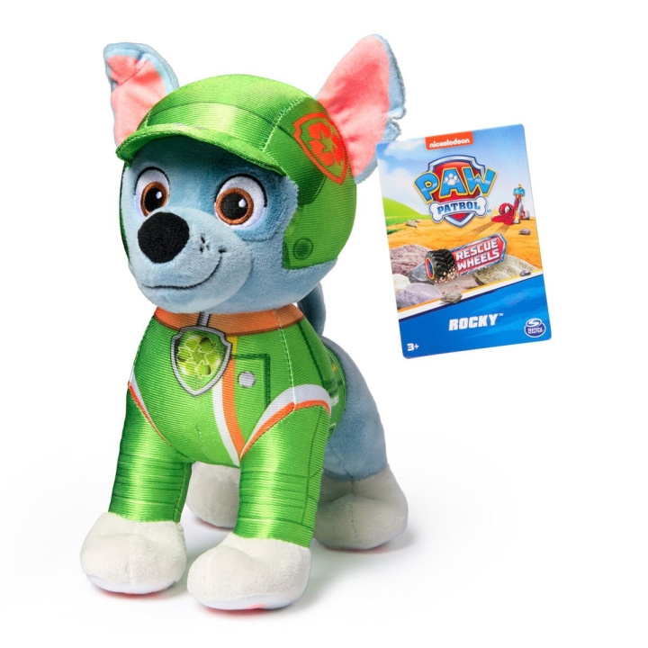 Paw Patrol Rescue Wheels - Basic plysch - Rocy (19cm) i gruppen LEKSAKER, BARN- & BABYPRODUKTER / Babyleksaker / Gosedjur hos TP E-commerce Nordic AB (D06545)