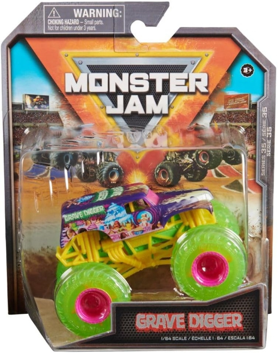 Monster Jam 1:64 Enstaka förpackning - GraveDigger i gruppen LEKSAKER, BARN- & BABYPRODUKTER / Leksaker / Leksaksbilar & andra fordon hos TP E-commerce Nordic AB (D06567)