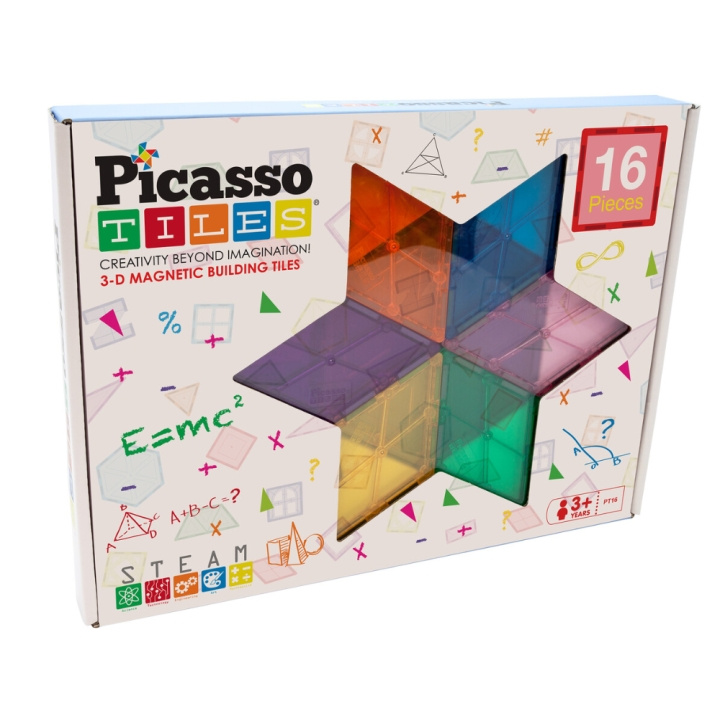 Picasso Tiles Geometri stilar uppsättning (PT16) i gruppen LEKSAKER, BARN- & BABYPRODUKTER / Leksaker / Byggleksaker / Byggklossar & övriga byggleksaker hos TP E-commerce Nordic AB (D06582)