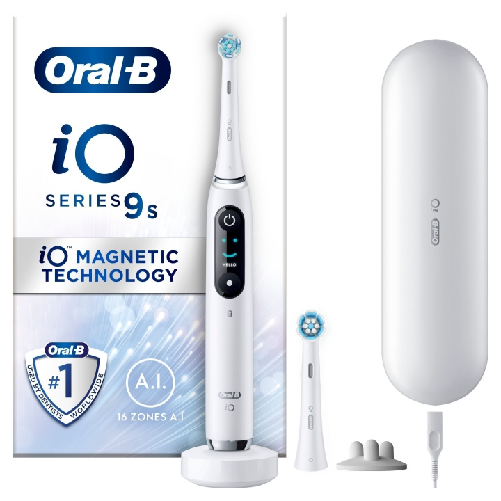 Oral B iO9S Vit Alabaster elektrisk tandborste i gruppen SKÖNHET & HÄLSA / Munvård / Eltandborstar hos TP E-commerce Nordic AB (D06586)