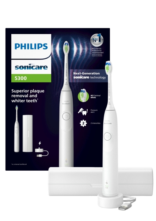 Philips Sonicare vit elektrisk tandborste serie 5300 HX7108/02 i gruppen SKÖNHET & HÄLSA / Munvård / Eltandborstar hos TP E-commerce Nordic AB (D06622)