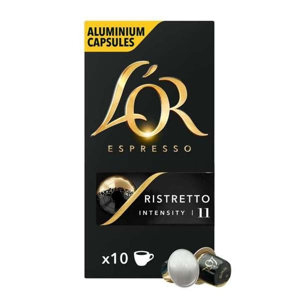 Philips L\'Or L\'OR Kapslar - Ristretto kaffekapsel - 10 st i gruppen HEM, HUSHÅLL & TRÄDGÅRD / Hushållsmaskiner / Kaffemaskiner & Tillbehör / Kaffekapslar hos TP E-commerce Nordic AB (D06633)