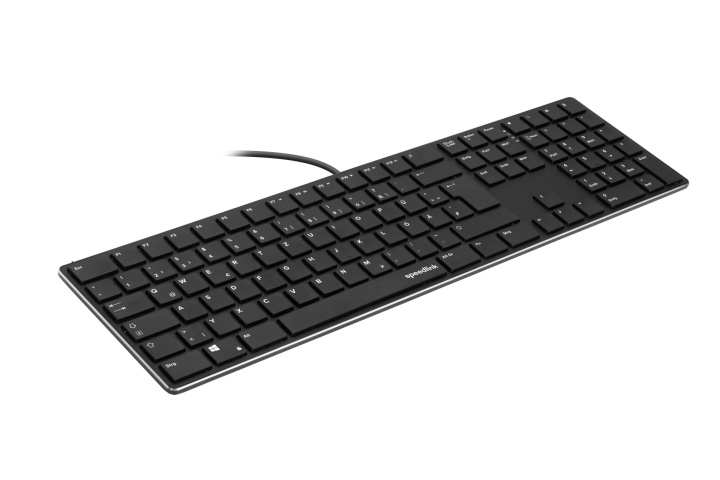 Speedlink RIVA Slim Metal Scissor Keyboard, svart - Nordisk layout i gruppen DATORER & KRINGUTRUSTNING / Möss & Tangentbord / Tangentbord hos TP E-commerce Nordic AB (D06640)