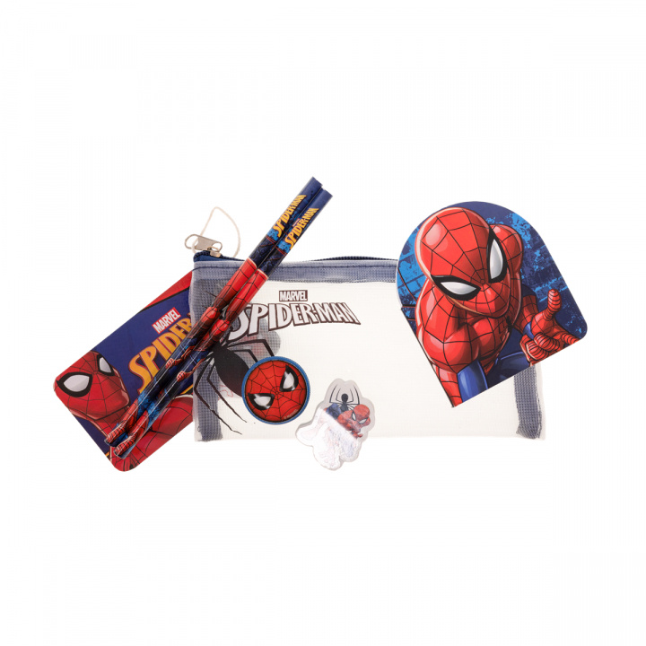 STOR Barnlicenser - Fyllt pennfodral i mesh med tillbehör - Spiderman (017808156) i gruppen SPORT, FRITID & HOBBY / Hobby / Måla & Rita / Pennor, kritor & tusch hos TP E-commerce Nordic AB (D06644)