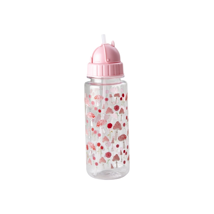 RICE Drickflaska i plast för barn med rosa Happy Forest-tryck - Rosa - 500 ml i gruppen LEKSAKER, BARN- & BABYPRODUKTER / Äta & Dricka / Barnserviser hos TP E-commerce Nordic AB (D06724)