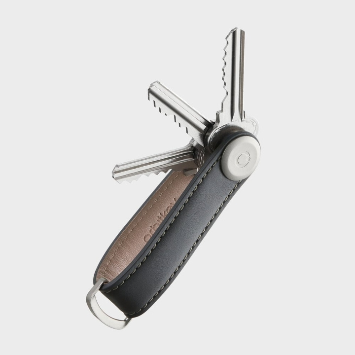 Orbitkey Nyckelhållare i läder - Charcoal/Grey i gruppen SPORT, FRITID & HOBBY / Roliga prylar / Smarta saker hos TP E-commerce Nordic AB (D06796)