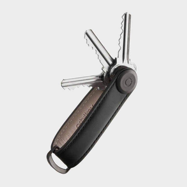 Orbitkey Nyckelhållare i läder - svart/svart i gruppen SPORT, FRITID & HOBBY / Roliga prylar / Smarta saker hos TP E-commerce Nordic AB (D06801)