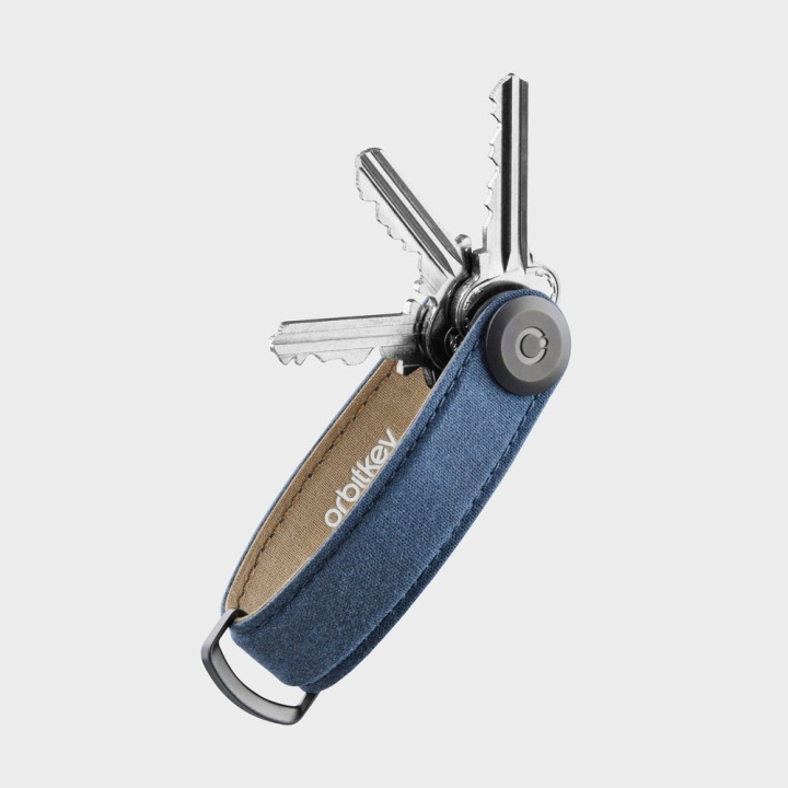 Orbitkey Waxed Canvas Key Organiser - Navy Blue i gruppen SPORT, FRITID & HOBBY / Roliga prylar / Smarta saker hos TP E-commerce Nordic AB (D06819)